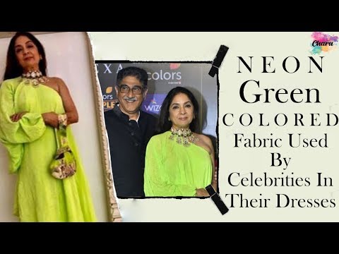 Are You Looking For That Same Neon Green Coloured Fabric Used By Celebrities In Their Dresses
