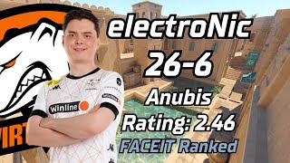 electroNic w/m0NESY/YEKINDAR/b1t vs tabseN (Anubis) | FACEIT Ranked | May 17, 2024 #cs2 #pov