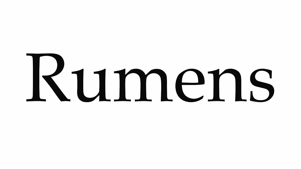 How to Pronounce Rumens