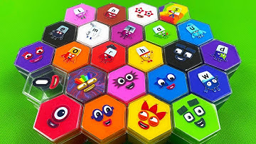 Numberblocks & Alphablocks – Looking All Clay With Hexagon Coloring! ASMR