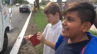 Crazy kid interrupted crossbar challenge