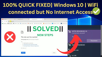 [✅[100% QUICK FIXED] Windows 10 | WiFi connected but No Internet Access