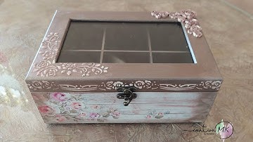 How to make a decoupage box with plain paper? #decoupage #decoupageforbeginners #dekupaz