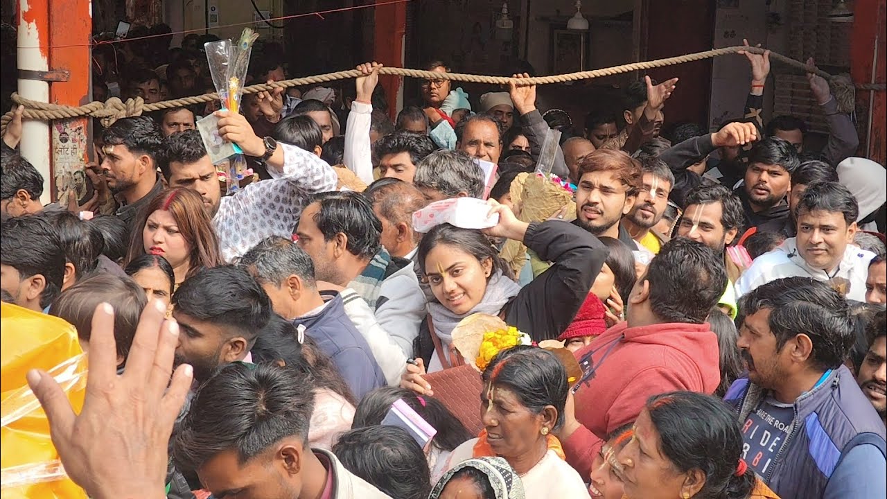 रविवार का लाइव माहौल बांके बिहारी मंदिर से वृंदावन धाम #like #trending #india #shyam #trend #viral 