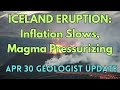 Magma pressurizing will current eruption increase or new vents open geologist analysis