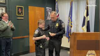 'You are a true hero.' IMPD makes 12-year-old boy an honorary officer