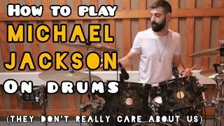 How to play Michael Jackson on drums (they don't really care about us) || Drum Lesson - Ariel Kasif Resimi