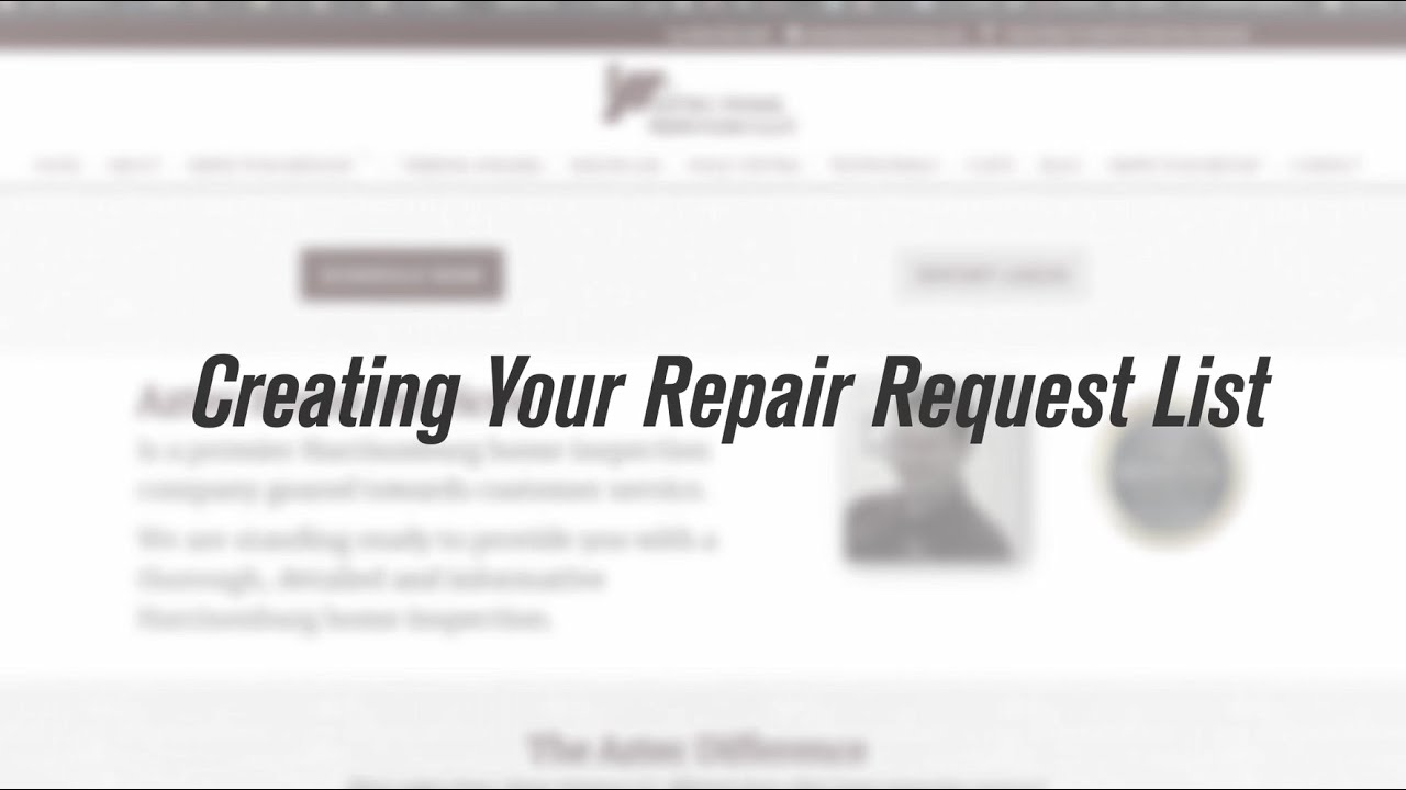 Aztec Home Services Creating Your Maintenance and Repair List 2019