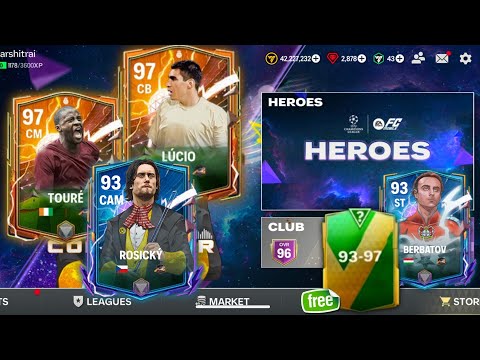 WOW!! 97 RATED LUCIO, FREE 93 RATED ROSICKY HERO &amp; ALL UPCOMING HEROES PLAYER IN FC MOBILE 24!