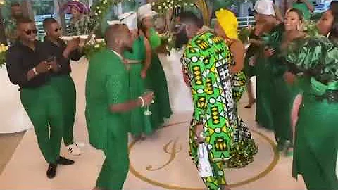 Davido On The Dancefloor at DANI + EGO Wedding in Zimbabwe