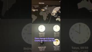 Time change in Europe | Clocks go back one hour at 2:00am #shorts