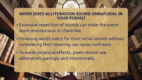 When Does Alliteration Sound Unnatural In Your Poems? - The Prose Path