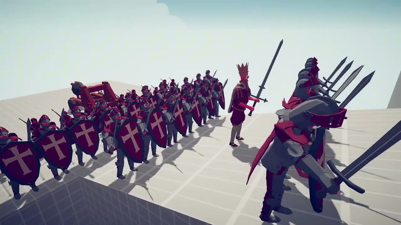 Custom Golden Knight Battalion Defends Castle From Different Factions - TABS