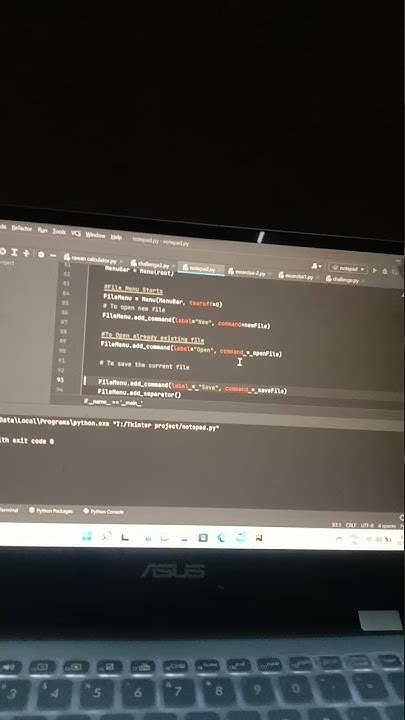 Python (Tkinter use make a notepad pc aap ) please support me - YouTube
