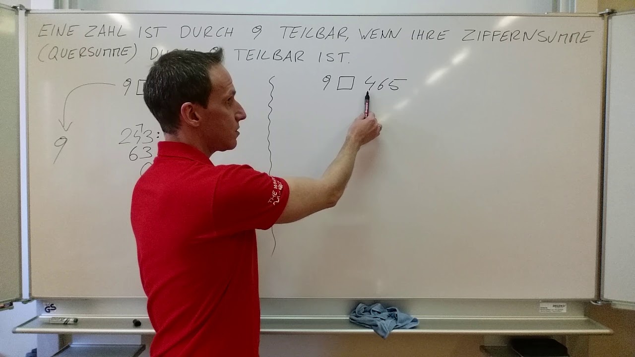 TEILBARKEITSREGEL - WANN ist eine ZAHL durch 9 TEILBAR