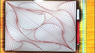 straight line illusion spiral geometric