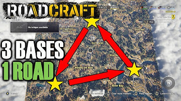 I Connected all 3 Bases in Washout with 1 Road in ROADCRAFT - Rebuild Expansion DLC