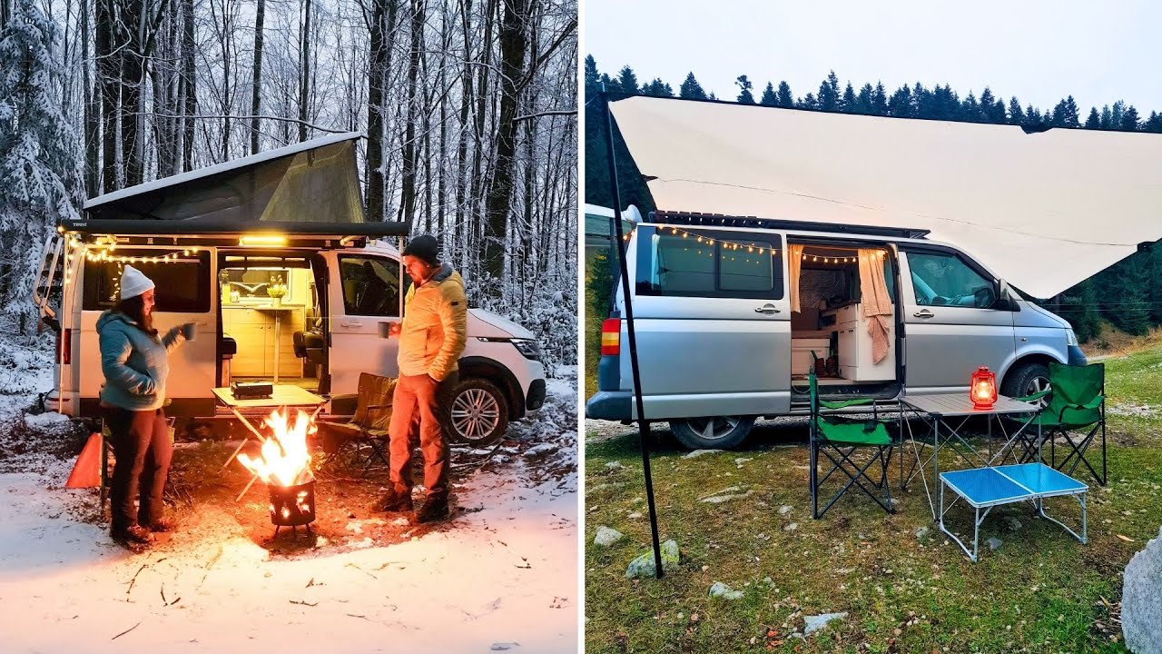 Два Разных VW Transporter Camper Van | Зимний и Осенний Кемпинг