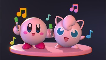 Jigglypuff & Kirby Singing Party - Time Lapse #nomadsculpt #pokemon #3d
