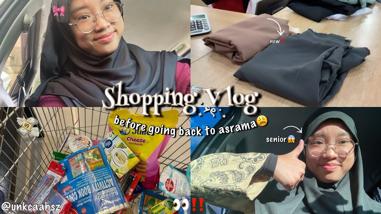 Shopping Vlog ۫ ꣑ৎ before going back to asrama,eating,shopping,productive,aesthetic|Malaysia Vlog🇲🇾