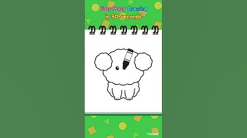 How to Draw a Puppy in 30 Seconds 🐶✏️ | Easy Drawing for Kids #JunyTony #Shorts