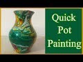 Pot Painting-Pot Painting using Enamel Colors - How to Paint and Decorate a Pot - Pot Painting