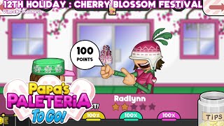 Papa's Paleteria To Go! - 12th Holiday : Cherry Blossom Festival (Perfect Day)
