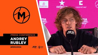 Rueda de prensa con Andrey Rublev // GANADOR ATP MUTUA MADRID OPEN 2024 // Día 14