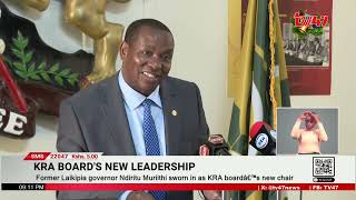 Former Laikipia Governor Ndiritu Muriithi sworn in as KRA board’s new chair