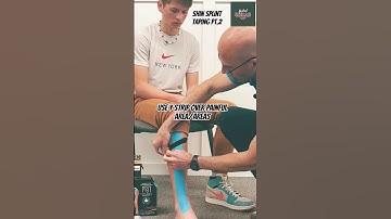 Shin splints pain relief with Kinesiology Taping technique part. Pro tips! 💯 #pain #athlete #runner