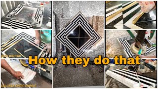 illusion marble design for wall