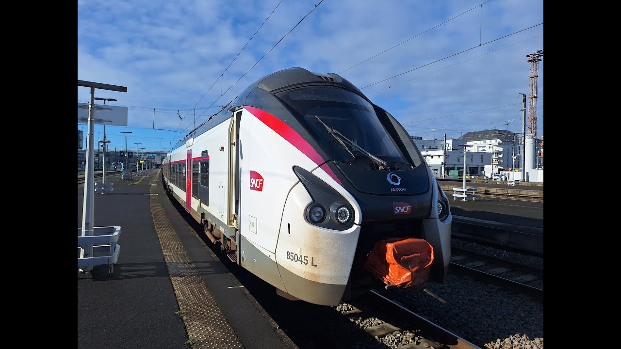 ( CAB RIDE ) Rennes (dépôt) - Nantes (dépôt) en cabine de conduite d'un Coradia Liner (B85000).