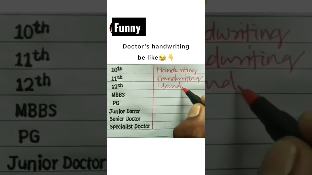 Doctors Handwriting be like🤣🤣💉 #shorts #meme #video