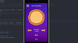 Custom pizza maker & ordering application (iOS/Android) screenshot 2
