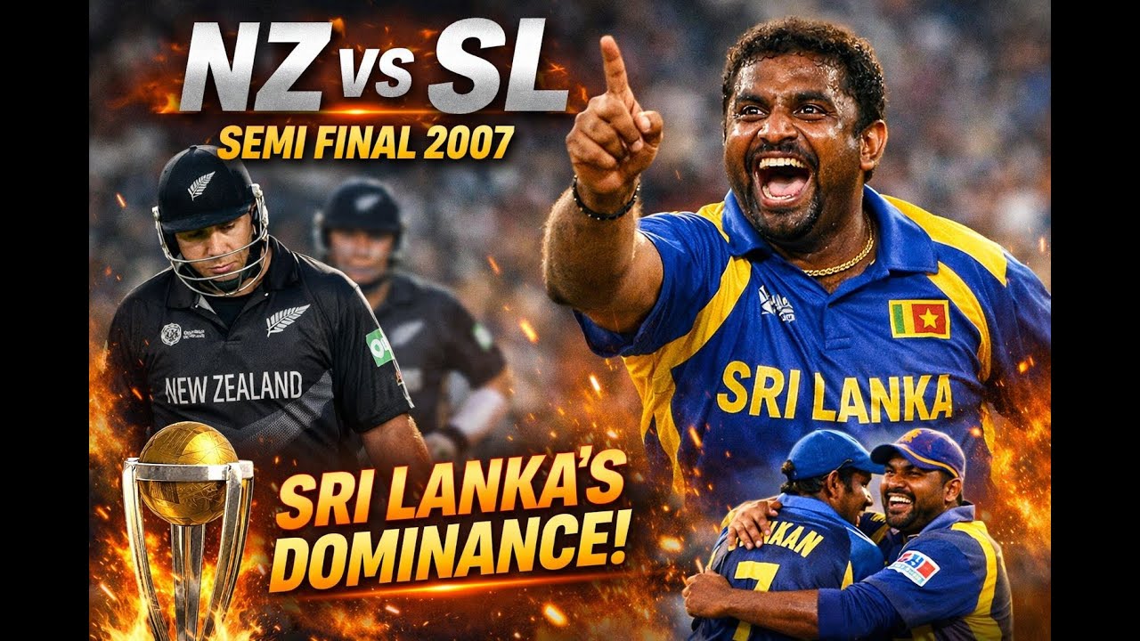 NZ vs SL Semi Final 2007 🔥 | Sri Lanka’s Dominance | World Cup Classic Highlights