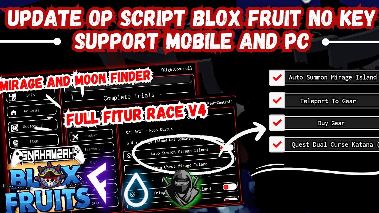 Blox Fruit Script Auto Race V4!!! Latest Version No Banned (Mobile