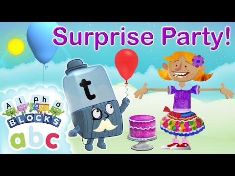 ⁣@officialalphablocks - Surprise Party 🎉 🎁 | Learn to Spell | Phonics