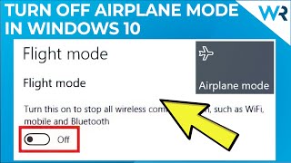 How to turn off airplane mode in Windows 10 screenshot 4