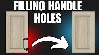 How To Change Your Cabinet Handles, Filling the Old Holes