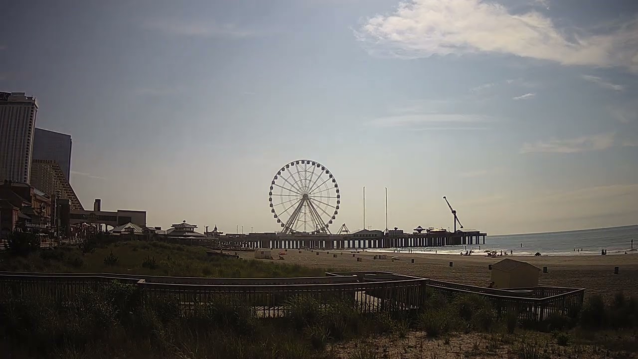 Time Lapse of Sunrise over Steel Pier  (Atlantic City, NJ) on 07/17/2022