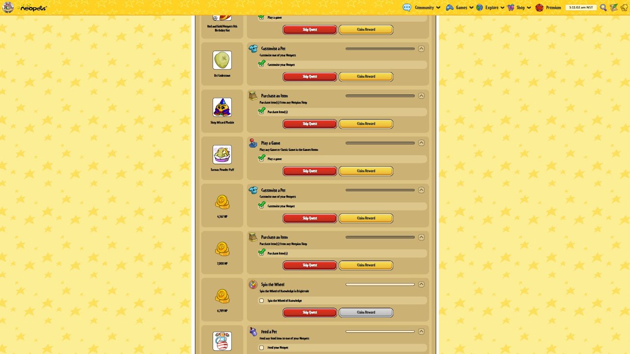 How Many Daily Quests Did You Have Today? Neopets Daily Adventures 1/5/25