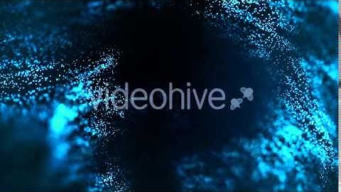Dark Blue Abstract Particles, Defocused Bokeh Seamless Loop