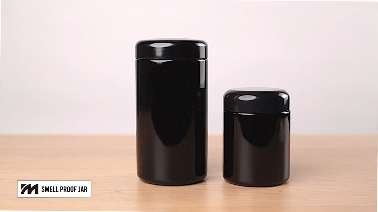 Mogobe Smell Proof Jar, Airtight Glass Container, UV Protected (500ml, 1 Oz; 250ml, 0.5 Oz)