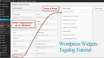 WordPress Widgets Tagalog Tutorial | Explore Widgets Footer and Sidebar