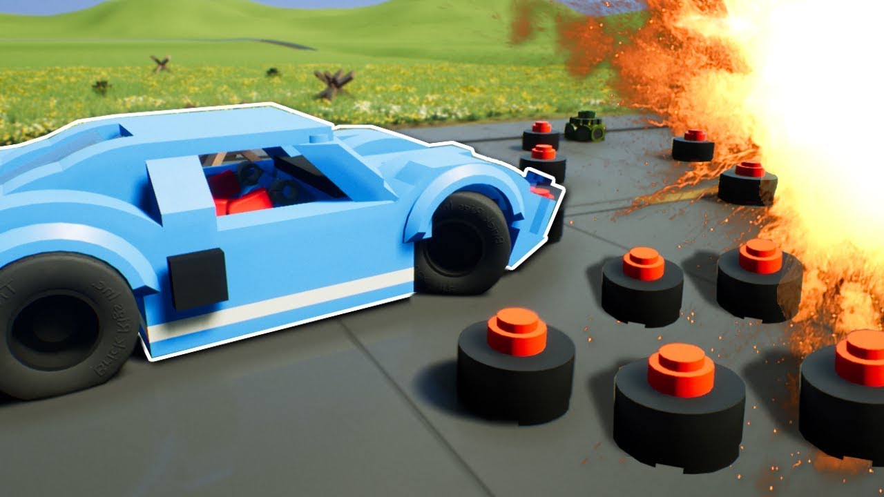 CRAZY MINE RACE! - Brick Rigs Gameplay Lego Landmine Race! - YouTube