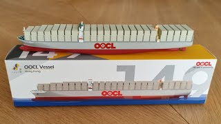 Tiny HK OOCL vessel container ship 1/2000 unboxing and review #diecast #ship #boat