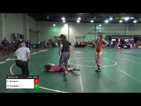 2018 USAW-USMC Girls FK & U23 Women's Nationals/Junior  112 Round Of 64 - Ciera Broukal (IGW) Vs.