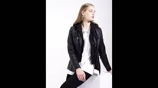 Hooded Leather Jacket Plus Size Leather Jacket Womens Pu