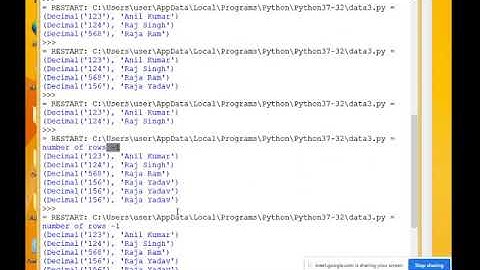 Fetchall,Fetchone, Fetchmany function in Python and MySQL