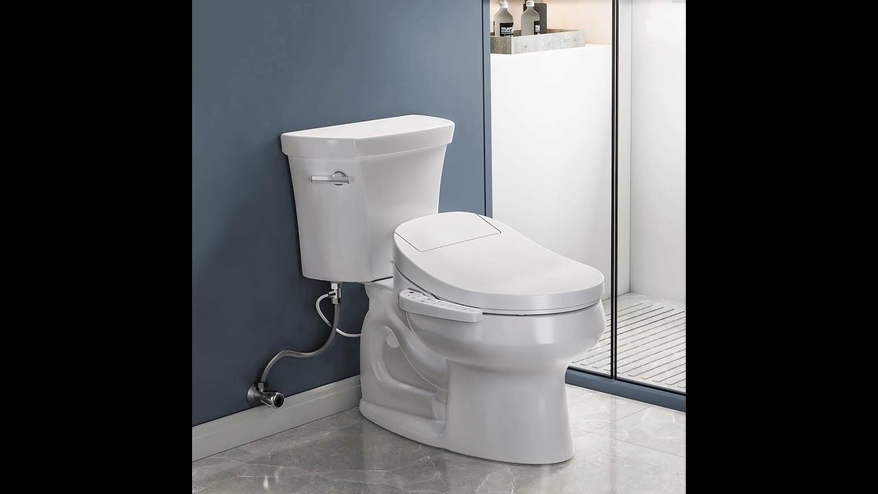 ZMJH A102DS-W Electronic Bidet Toilet Seat, Round, Smart Unlimited Warm Water, Heated Seat